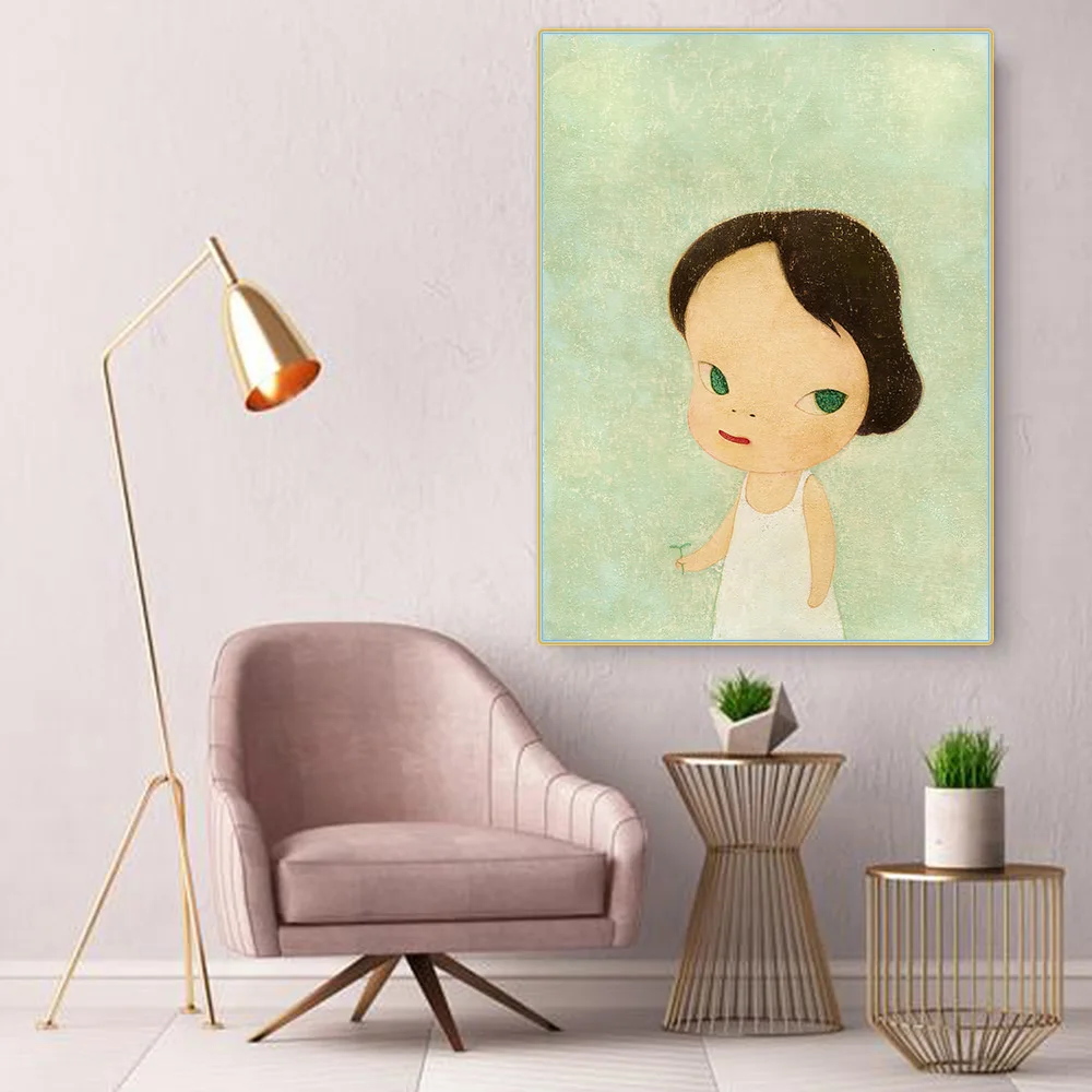 Citon Yoshitomo Nara《Vieniša maža mergaitė,》 Drobė, Aliejus, tapyba Meno kūrinius Plakato Nuotrauką Šiuolaikinės Sienų dekoras Namų kambarį Apdaila