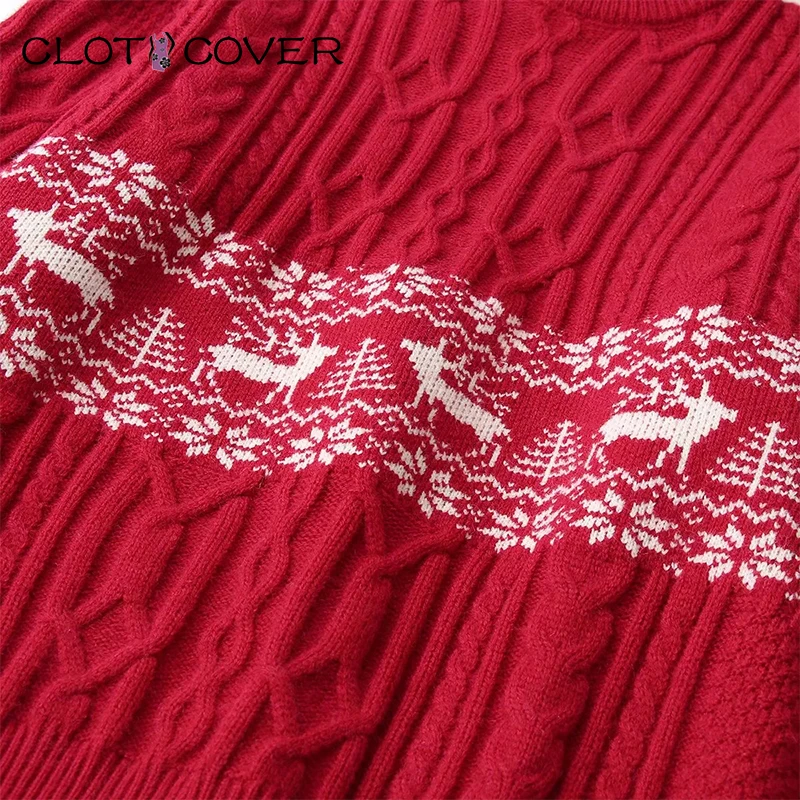 Mados Britų Stiliaus Megztiniai Moterims Megztiniai Vyrams Streetwear Žiemos Kalėdų Animacinių Filmų Palaidinė Atsitiktinis Medvilnės Megztinis Šiltų Drabužių