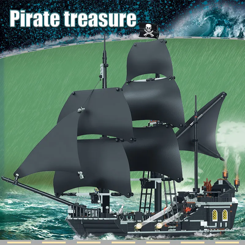 Black Pearl Laivo Piratų Laivai 4184 4195 Piratai Modelis Caribbeaned Statybiniai Blokai, Plytos, Gimtadienio Dovanos Vaikui Žaislus