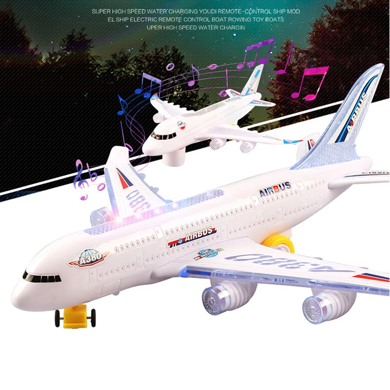 Led Lėktuvo Automatinė Vairo Plokštumos Su Šviesos ir Garsai Elektriniai Žaislai, Vaikų Berniukų 