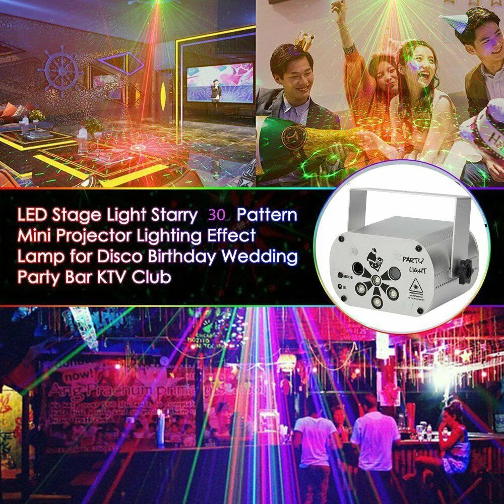128 Modelius RGB Lazerinis Projektorius Scenos Šviesos Nešiojamų UV LED USB Įkrauti Diskoteka Lightting Šou Namų Šaliai DJ KTV Šokių aikštelėje