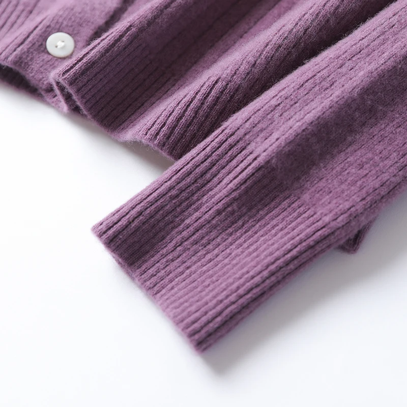 Aukščiausios Klasės Moteris, susagstomi megztiniai iš Merino Vilnos Megzti Džemperis 2020 M. Žiemą, Rudenį, visą Rankovės Moterų Vilnoniai Megztiniai Oneck Viršūnės