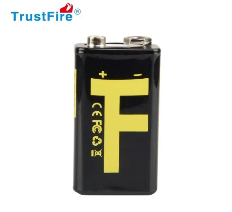 TrustFire 650mAh 6F22 9V Li-ion Baterija su 1000 Ciklas Multimetras Belaidžio Mikrofono Signalo
