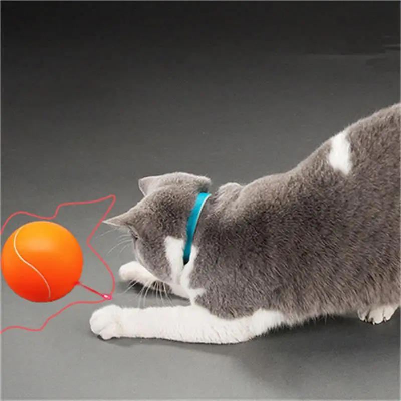 Naminių Kačių Žaislai Interaktyvus Kačiukas Žaislas Juokinga LED Lasering Teniso Kamuoliuką Automatinė Sukasi Mažylis Naudotis Žaislas Naminių Kačių Reikmenys