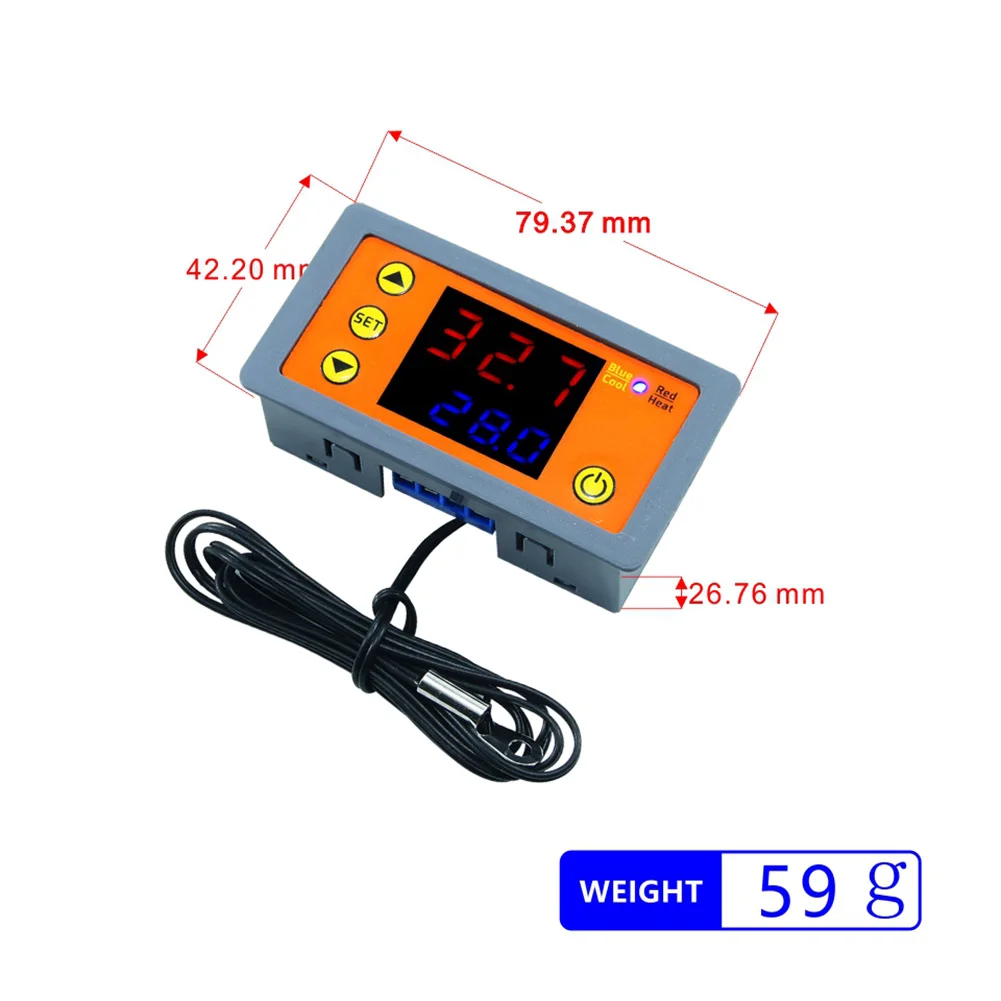 LED Ekranas Skaitmeninis Temperatūros Reguliatorius W3231 Mėlyna Raudona NTC Jutiklis Termostatas Saugos Aplinka Jutiklio Jungtis
