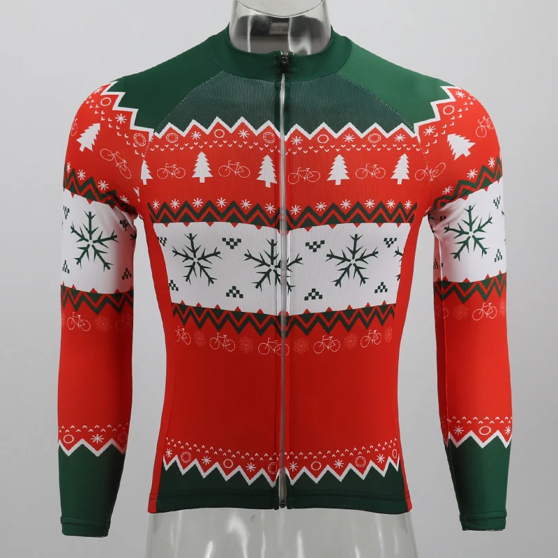 Kalėdų dviračių Džersis žiemos vilnos & nr vilnos ilgas rankoves dviračių sporto drabužiai, striukės ropa ciclismo MTB