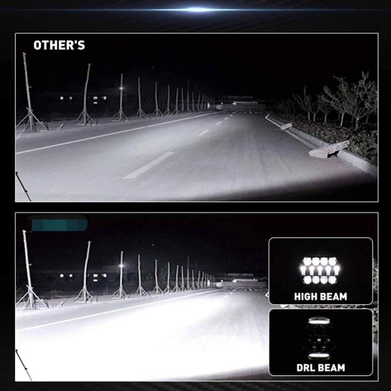 Apvalus LED Darbo Žibintas, 60W Potvynių Vietoje Combo LED Šviesos, Šviesos, Šviesos važiavimui Dieną Off Road Vairavimo dega Sunkvežimis VISUREIGIS