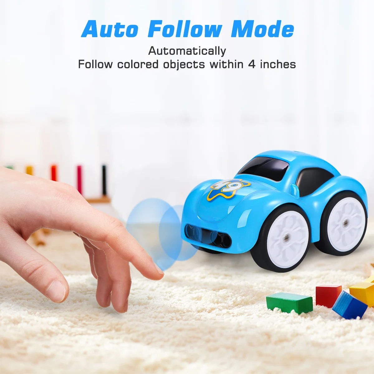 Smart Nuotolinio Valdymo Žaislas, Automobilių Indukcijos Automobilis, 4 Režimai Magic Ranka Kontrolės Kliūčių Vengimo po Automobilių 3 metų amžiaus Vaikams, RC Automobiliai, Žaislai