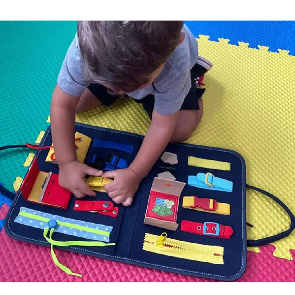 Kūdikių Užimtas Valdybos Montessori Žaislai Veiklos Valdybos Vaikai Mokosi Mygtuką Suknelė Valdybos Mokymo Įgūdžių, Žaislai
