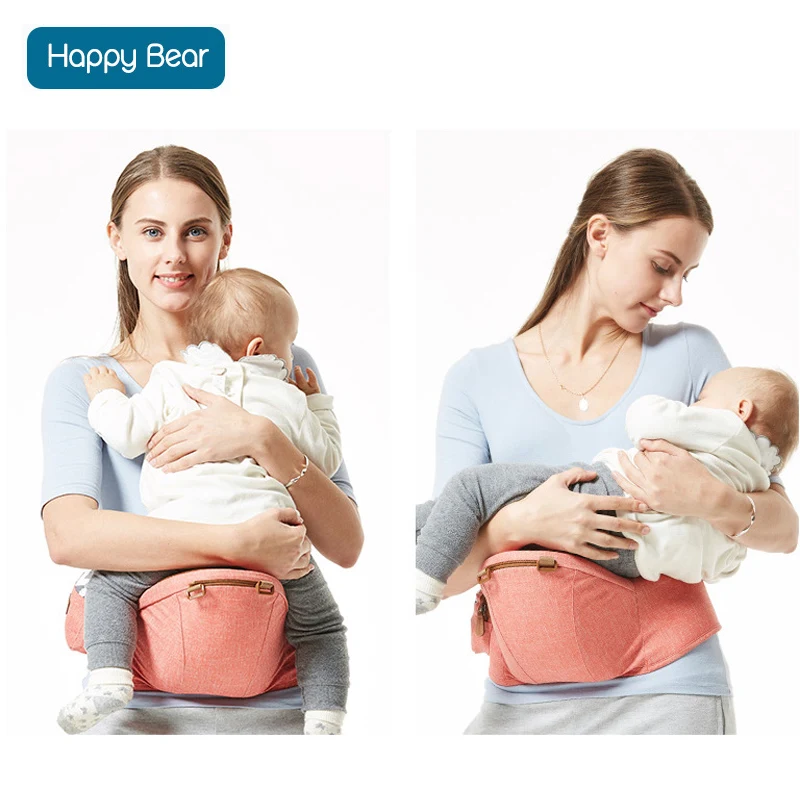 HappyBear Baby Carrier, Kūdikių Medvilnės Patogus Reguliuojamas Diržas Kuprinė Universalios Projektavimo Wrap Baby Kangaroo Su Seilinukai 1608