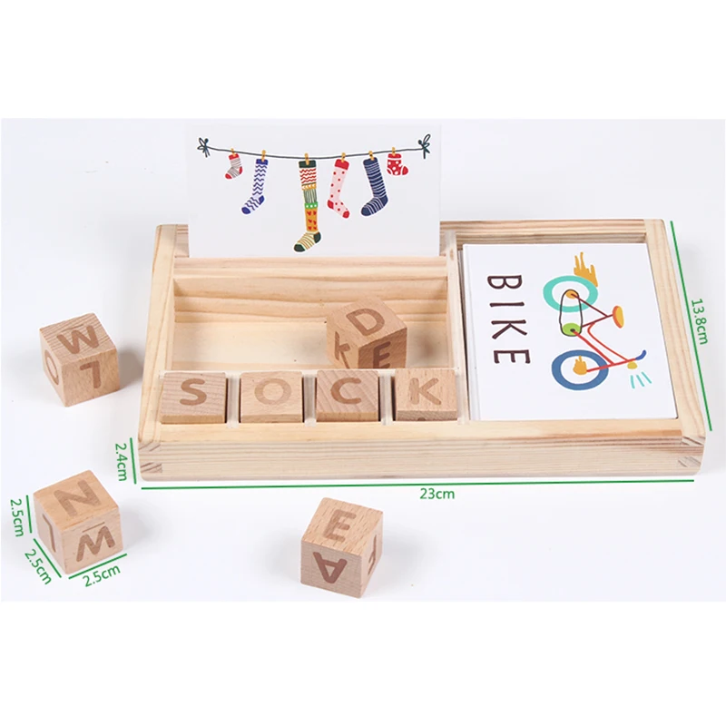 Vaikų Mediniai Rašybą Žodis Žaidimas ikimokyklinio Ugdymo Mokymosi Žaislas Medinis Žaislas Montessori Švietimo Žaislas Mokymosi Kortelė