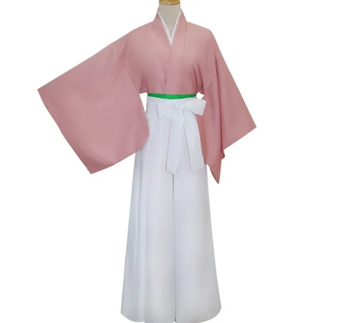 Moterų, Mergaičių, Cosplay Kostiumų Japonų Kimono Nustatyti Kostiumas Hakuouki Shinsengumi Kitan Anime Yukimura Chizuru ( Top+Ilgas Kelnes+Diržas)