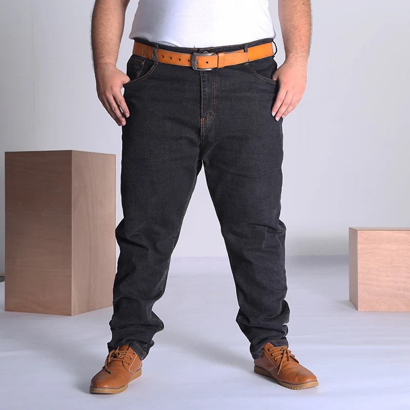 Rudenį didelio dydžio džinsai vyrų didelės kodas blue didelių negabaritinių elastiniai didelis vyrų kelnės 46 50 52