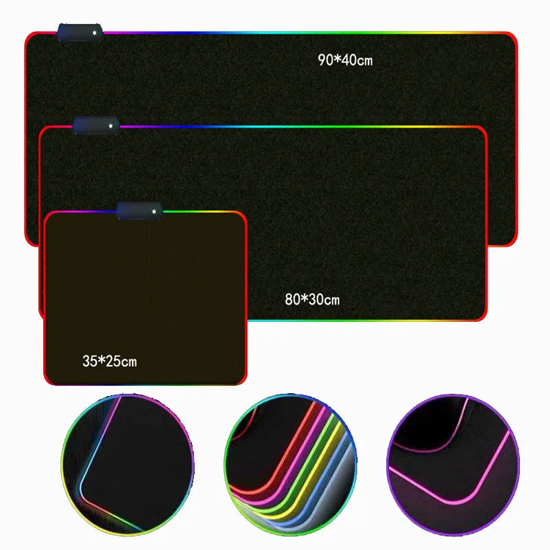XGZ Žaidimų RGB Didelis Pelės Padas Kietas Matematikos Pelės Kilimėlis Kompiuterio Kilimėlis Led Backlight Paviršiaus Mause Pad Klaviatūros Stalas Kilimėlis