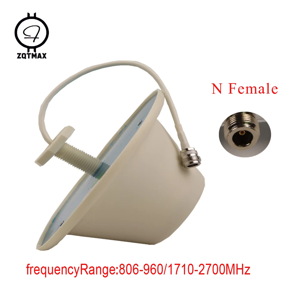 ZQTMAX vhf uhf antena 360 laipsnių įvairiakryptė Lubų N Female Jungtis Mobiliojo Signalo Stiprintuvas cdma