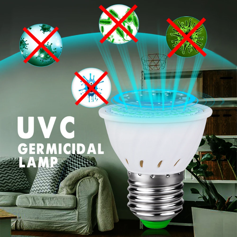 E27 UV Baktericidinį lempa led 110V, 220V, uv-C Baktericidiniu Lemputė Led GU10 Dezinfekavimo Nužudyti Bakterijos Erkės Lemputės, LED Ozono Lampada