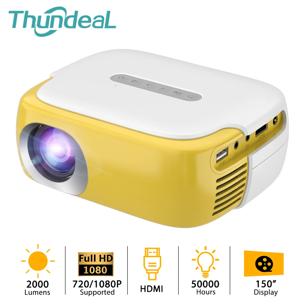ThundeaL Mini Projektorius 1080P Vaizdo Proyector Vaikų Nešiojamų Projetor TD860 LED 3D Namų Kino Smart Beamer Vaikų Dovanų