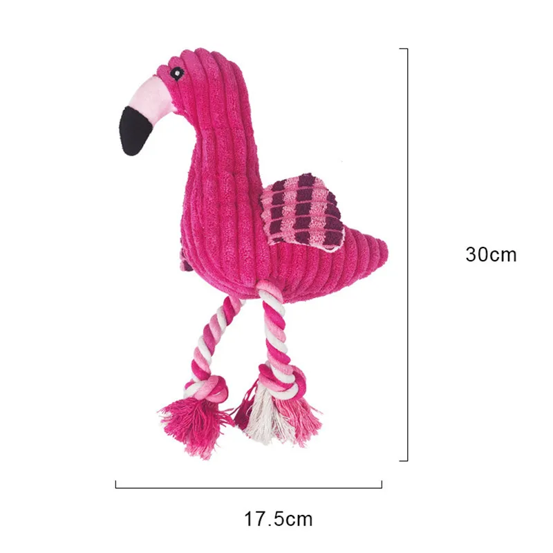 Populiarus Pliušinis Prabanga Piskliwy Šuo Žaislą Šuniuką Kramtyti Žaislus Šuo Dantų Šepetėliu Didmeninė Flamingo Interaktyvus Šuns Žaislas, skirtas prancūzų Buldogas