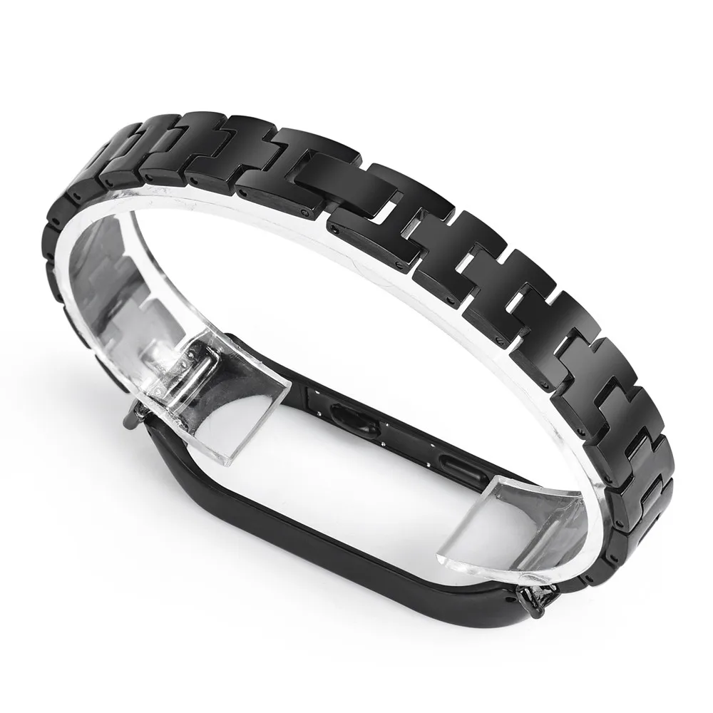 Nerūdijančio Plieno Watchband už Xiaomi Mi Juosta 5/4/3 Smart Žiūrėti Dirželis Diamond Dekoratyvinis Keičiamų Apyrankė Mi Band 