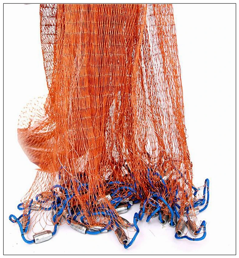 Finefish Multifilament Mesti Net Su Žiedu Ruda Stiprus Sugauti Žuvų Tinklo Lauko Pusės Mesti Žvejybos Tinklus, Mažų Akių Gill Ju
