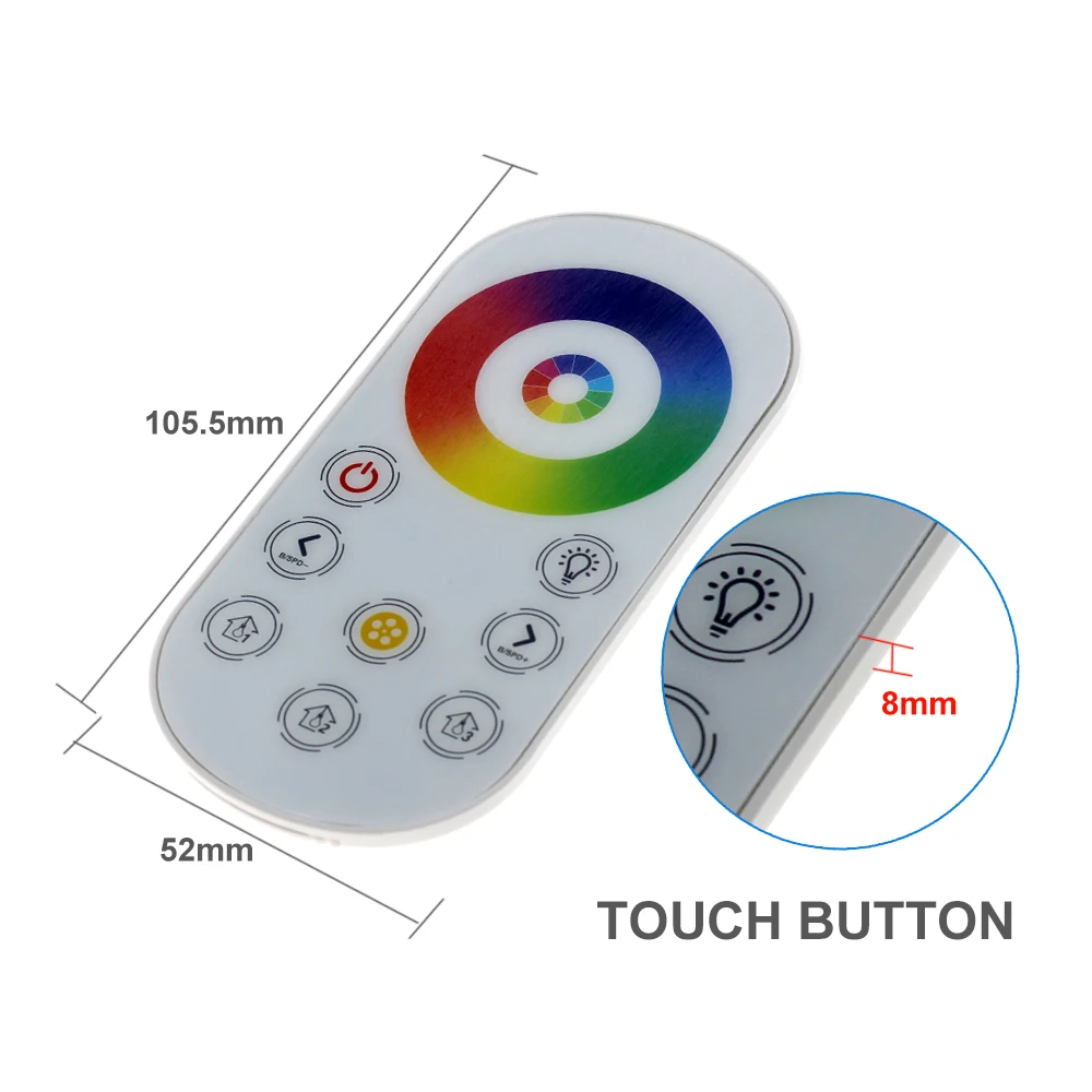 DC5-24V Mini RF LED Valdiklis Wireless Touch Remote už Vieną Spalvą/ Dual Balta/ RGB /RGBW / RGB+BMT LED Juostelės Kontrolės