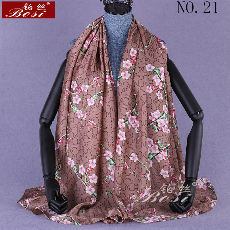 Šilko jaustis šalikas žiemos šalikai moterų šalikai, šaliai, kaklaskarės didelė skara skara satino prabangos prekės rudenį hijab dovana ponios negabaritinių povas 1