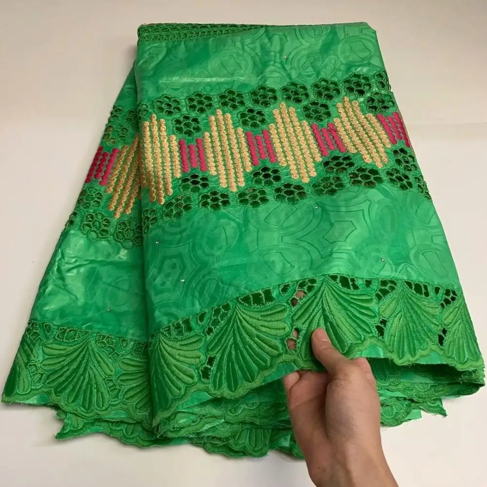 Žalia Heidi Bazin Riche Brode Nėrinių Medžiagos Su Akmenų 2020 M. Aukštos Kokybės Afrikos Punch Siuvinėjimo Senegalas Baseino Vestuvių Suknelė Medžiaga