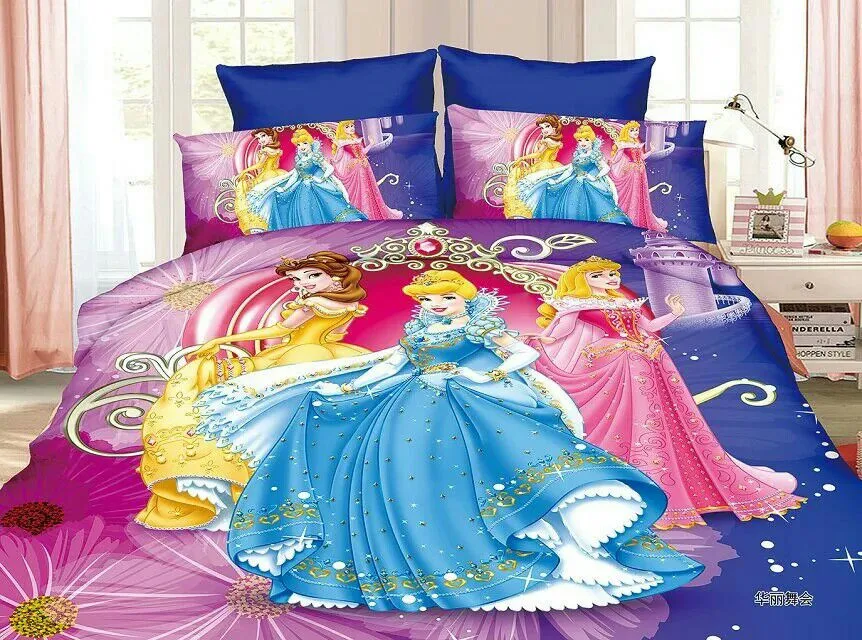Princesė snieguolė 3D patalynės disney miegamojo puošimas merginos užvalkalai vaikams, cartoon namų tekstilės gaminių, patalynės twin dydžio karšto pardavimo
