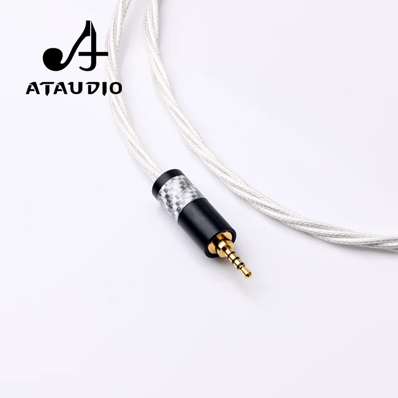 ATAUDIO Sidabro HIFI 2,5 mm 2 RCA Audio Kabelis Astell&Kern AK100II,AK120II,AK240, AK380,AK320,DP-X1