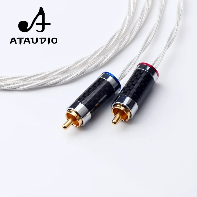 ATAUDIO Sidabro HIFI 2,5 mm 2 RCA Audio Kabelis Astell&Kern AK100II,AK120II,AK240, AK380,AK320,DP-X1