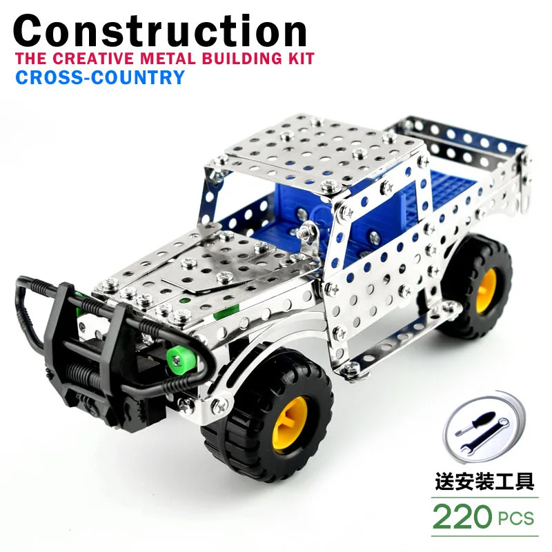 Mini Metalo Surinkimo Ir Išardymo Vaikų Nušvitimą Žaislas Lydinio Inžinerijos Transporto Priemonių Serijos Modelio Kūrimo Bloką