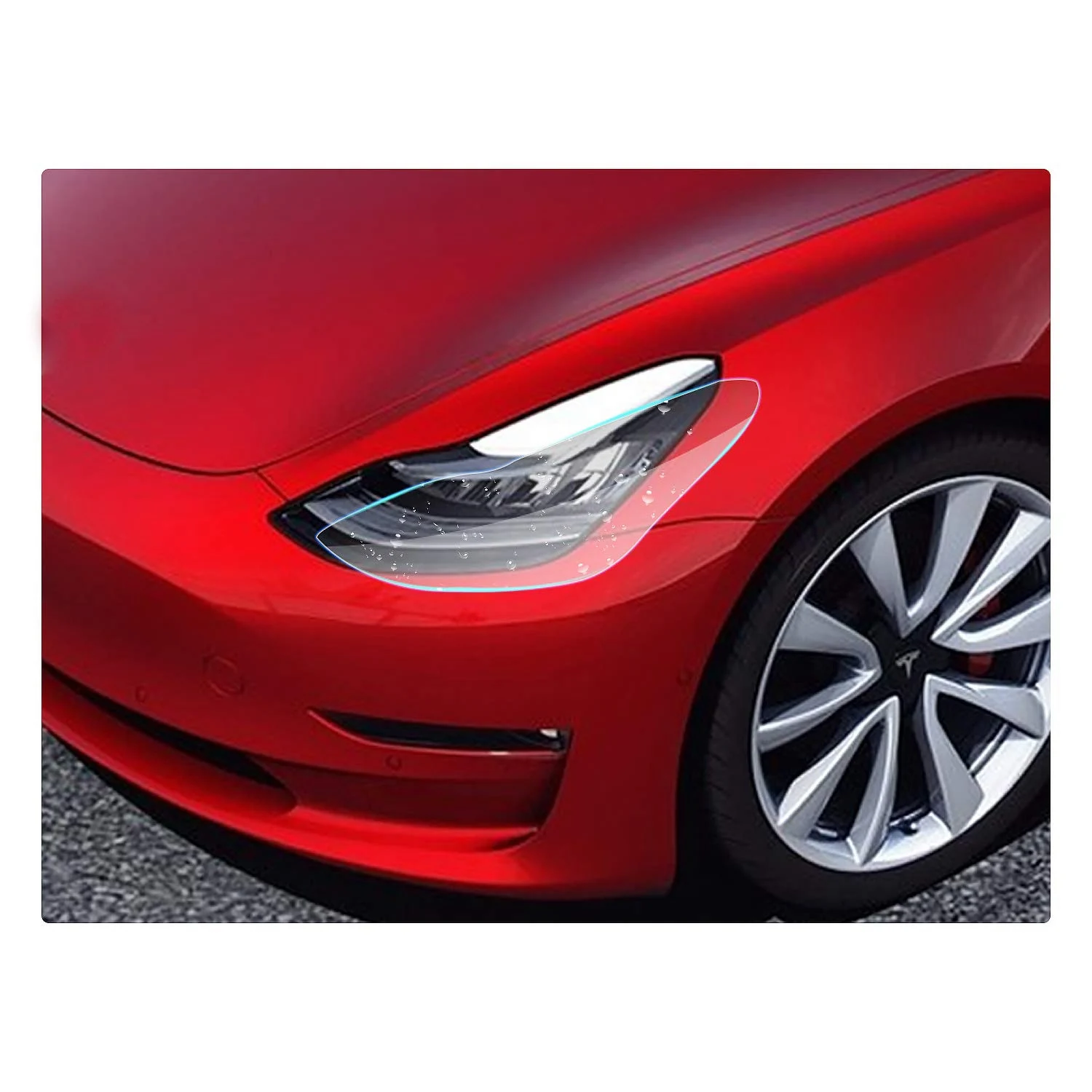 2 VNT Tonuoti Galvos ir Priešrūkinis Žibintas Perdangas Apsauginės Plėvelės Apima Rinkinys 2018 2019 Tesla Modelis 3, TPU Auto Automobilis galvos šviesos lempos Atmintį
