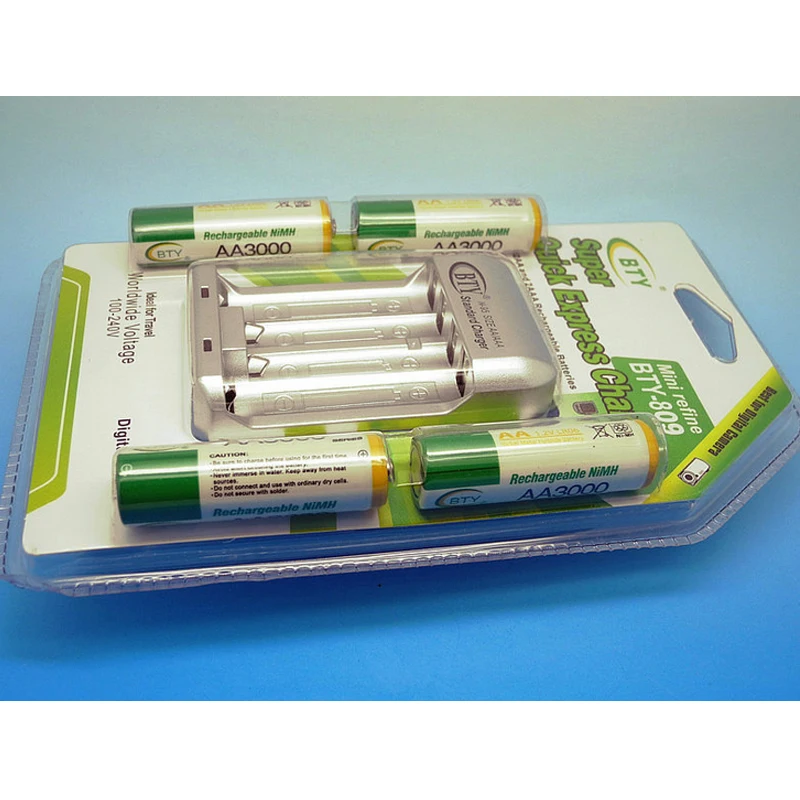 Universalus AA AAA Standartinė Baterija, Įkroviklis, 4 Lizdai NiMH NiCD Įkroviklis ES, JAV, Brazilija Kištuko +4*3000mah AA Įkraunamos NIMH Baterijos