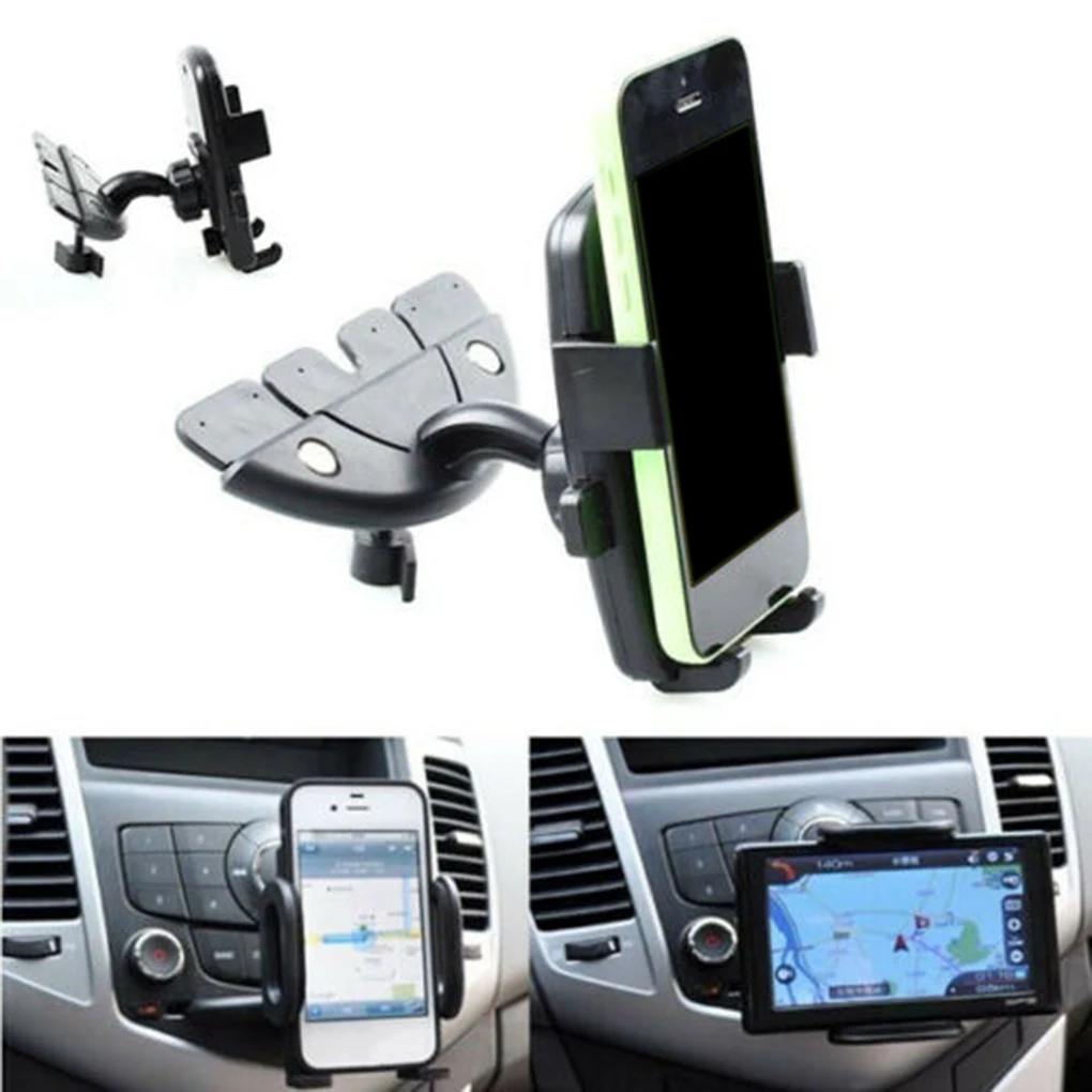 Universalus Reguliuojamas CD Grotuvo Lizdą Smartfon Automobilinis CD Mount Mobiliojo Telefono Laikiklis iPhone Redmi 