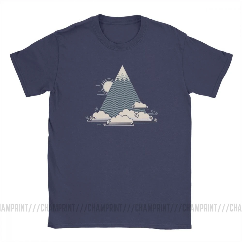 Vyrų Marškinėliai Debesų, Kalnų Žygiai, Kelionės Unikalus Saulėtekio Lauke Tyrinėti Gamtą Tees Apvalios Kaklo Drabužių Medvilnės Dizaino T-Shirt