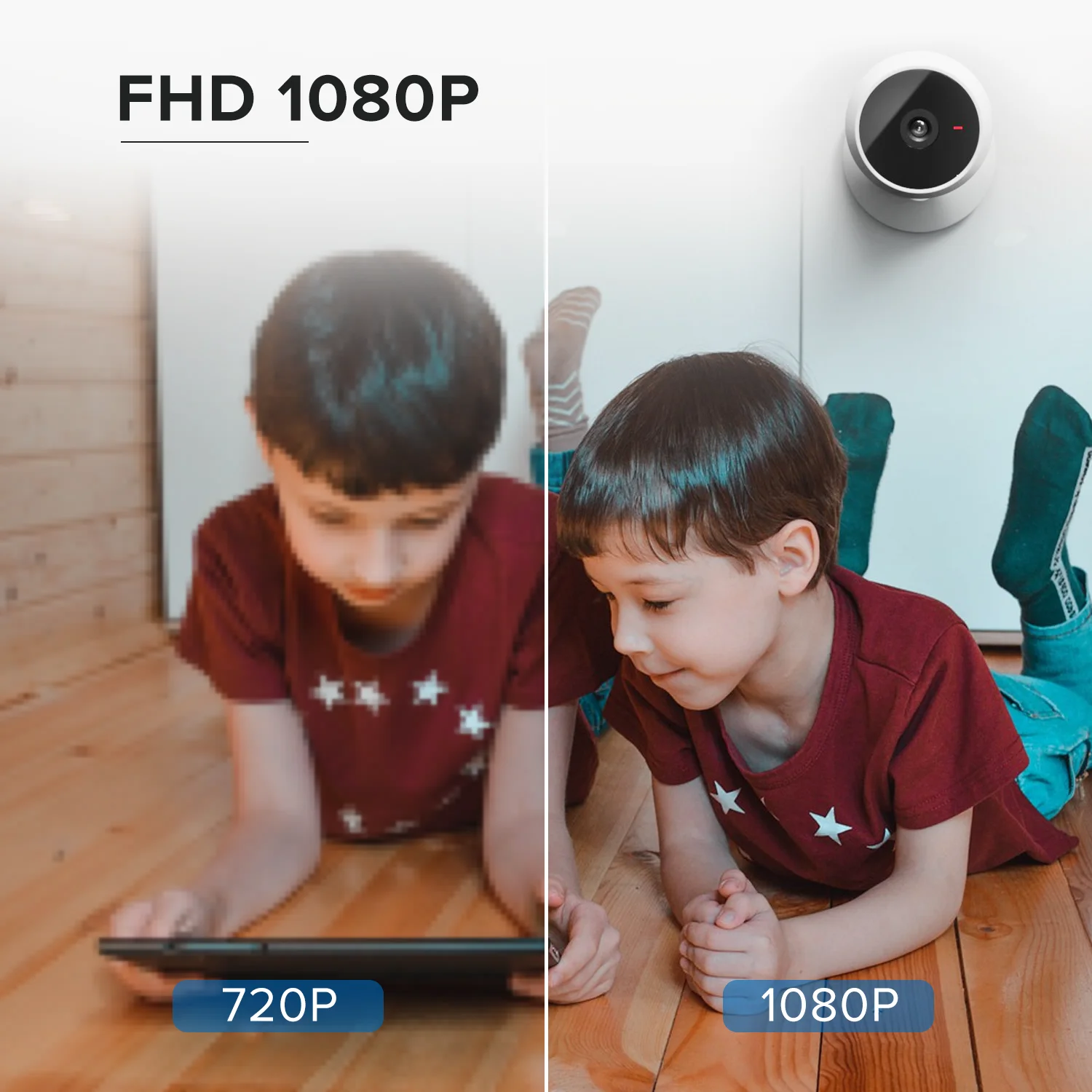1080P Wifi, Kamera, Patalpų Mini 2VNT IP Kameros Stebėjimo Kamera, Belaidžio ryšio su nuotoline duomenų Namų/Pet Kamera Kūdikio stebėjimo Kameros Wifi