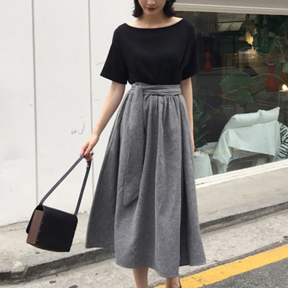 Korėjos Stilių Kratinys Lady Suknelė 2019 Moterų Maxi Suknelės Office Lady Derliaus Vasaros Moterų Mados Suknelė Vestiods Linijos Skraiste
