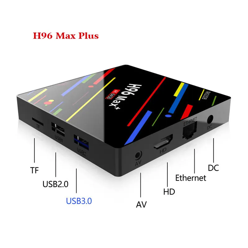H96 Max Plus, 4 GB, 64 GB Android 8.1 TV Box RK3328 Quad Core 4G/32G USB 3.0 smart 4 K Set Top Box, 2.4 G/5G Dual WIFI, Bluetooth
