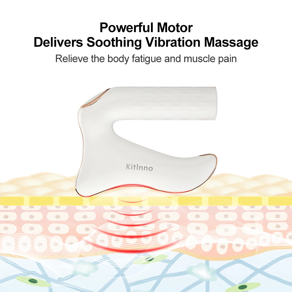 Vibracija Šildymo Massager Įrankis Micro-dabartinė Guasha Grandiklis Priemonė Giliai Raumenų Veido Kūno Masažas Vibracijos Karšto Suspausti Terapija