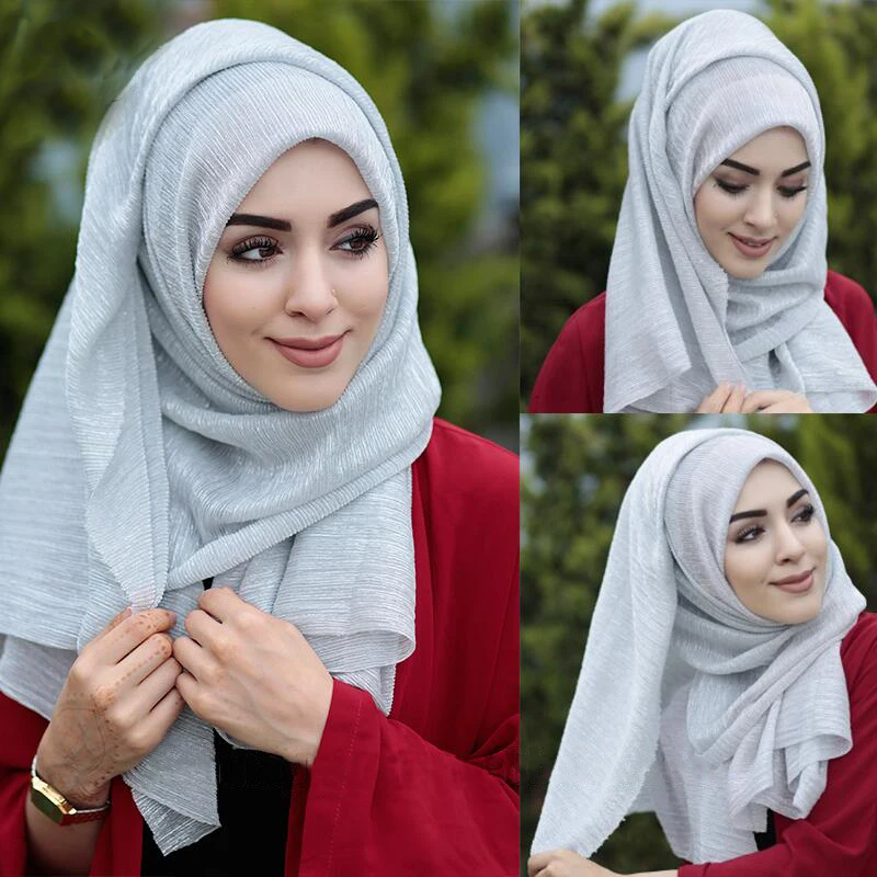 75*180CM Musulmonų Moterys Hijab Šalikas Momentinių Skara Islamo foulard Skarelė femme musulman hijabs Arabų Headwrap Šalikai kopftuch