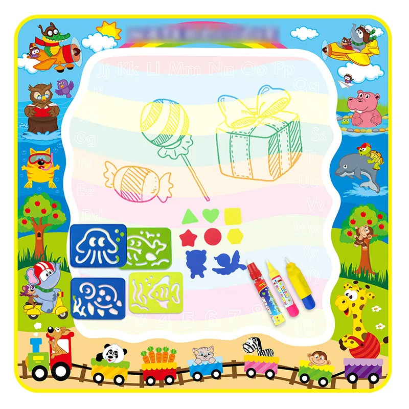 Magija Vandens Piešimo Kilimėlis Ir 3 Rašikliai Vandens Doodle Kilimėlis Dažymas Dažymo Kilimas Piešimo Lenta Žaislų, Kūrybinės Vaikų Dovanų