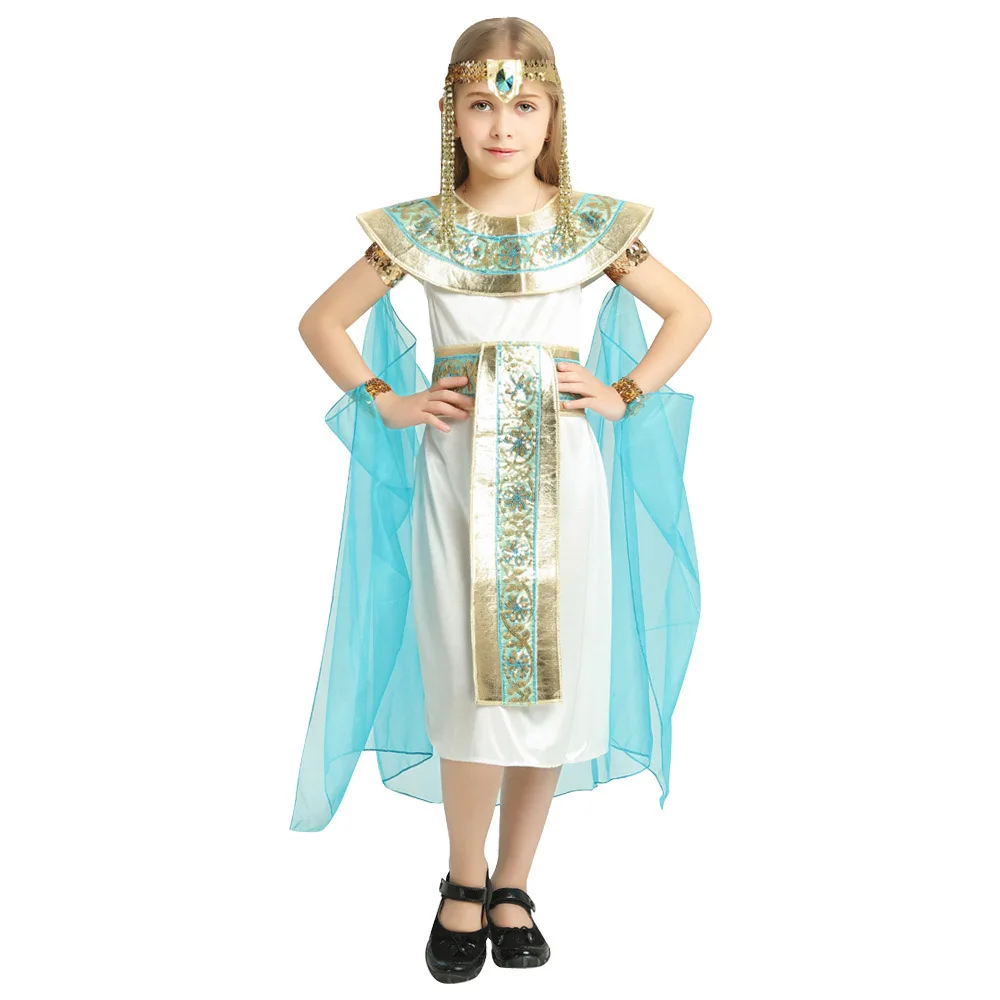 Helovyno Cosplay kostiumas Karalienė, Faraono uniformas Egipto Kleopatra Kostiumas mergaitėms Senovės Egipto Suknelė Karnavaliniai kostiumai