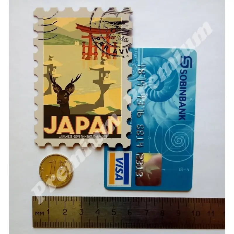 Japonija suvenyrų magnetas derliaus plakatas