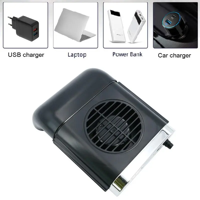 Universalus 5V Automobilio Priekinės Sėdynės Aušinimo Ventiliatorius USB 3 Greičiai Oro srautas Vėdinamoje Ventiliatorius