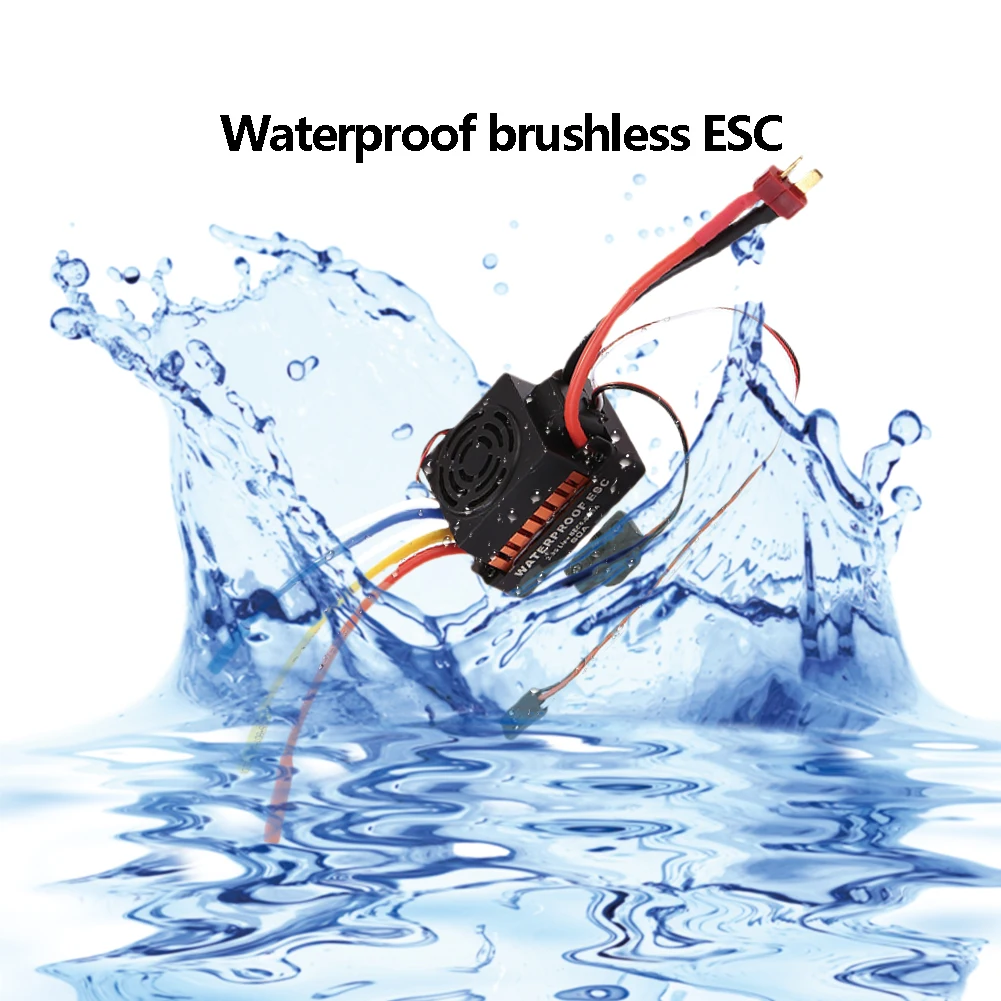 Aukštos kokybės vandeniui 9T 4370KV 4Pole Sensorless Brushless Variklis su 60A Elektroninis Greičio Reguliatorius Combo Nustatyti Automobilių