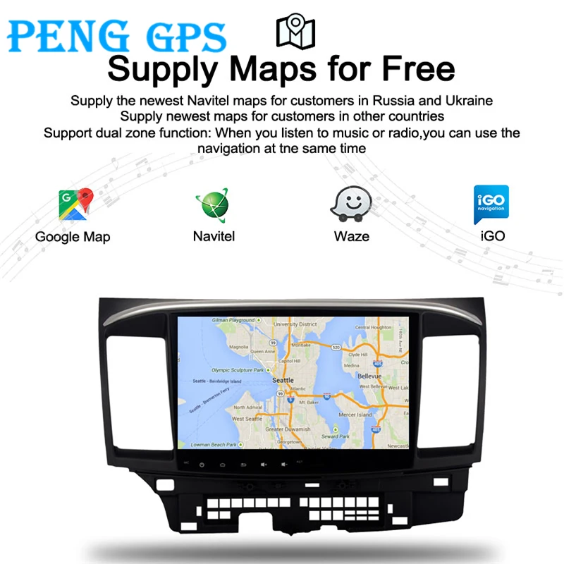 Naujausias Android 9 Automobilių Jokių DVD grotuvas Recoder GPS Navigacija Mitsubishi Ulonas EVO 