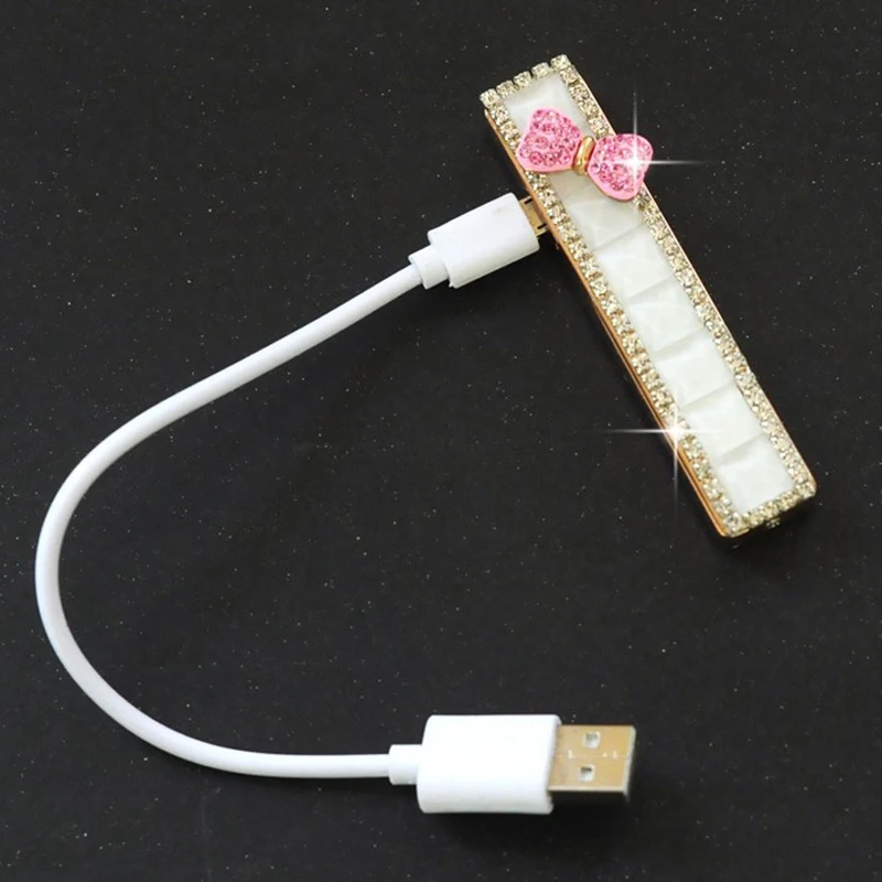 Mielas Cirkonio Slim Elektros USB Žiebtuvėlis Moterų Dovana Dropship Tiekėjų Įkrovimo Flameless Lengvesni Rūkymo Reikmenys