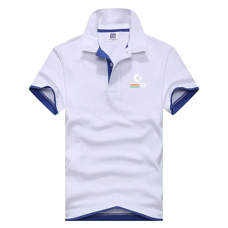 Naujas Komandoras-64 logotipą, kietas polo vyrams vasaros mezgimo medvilnės stovėti apykaklės camisa polo masculina Quick Dry Slim Fit ralp polo marškinėliai