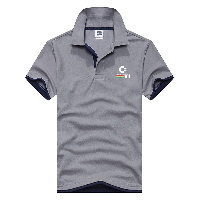 Naujas Komandoras-64 logotipą, kietas polo vyrams vasaros mezgimo medvilnės stovėti apykaklės camisa polo masculina Quick Dry Slim Fit ralp polo marškinėliai