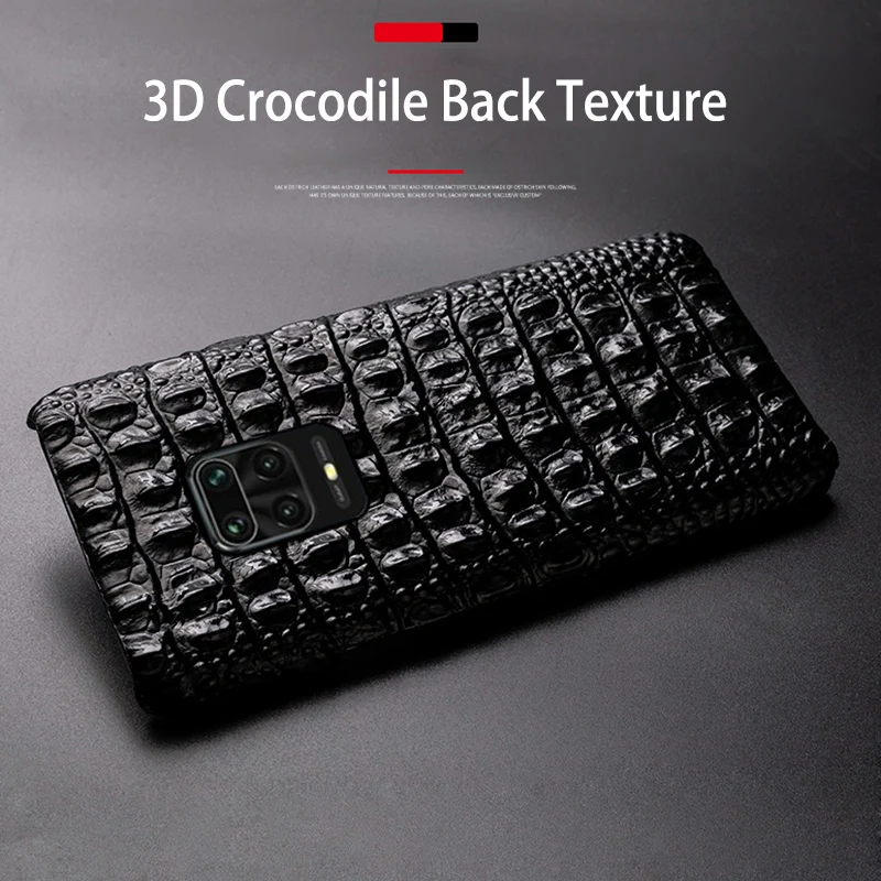 Odinis Telefono dėklas, Skirtas Xiaomi Redmi Pastaba 9S 9 8 8T 7 K20 K30 Pro 9 Mi se 9T 10 A3 Mix Max 3 Poco F1 X2 Krokodilas Atgal Tekstūros